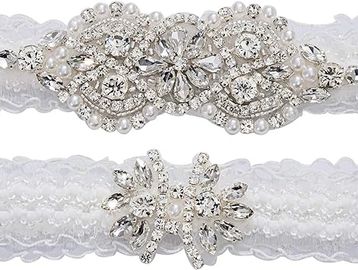 white lace wedding garter 