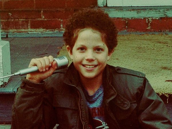 My first microphone, '87 ...the garage-sale tape-deck come shortly after this.