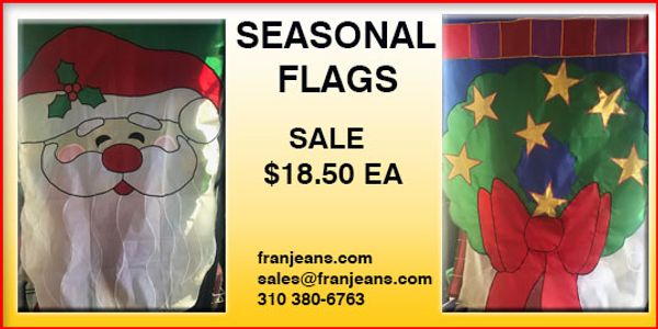 christmas seasonal Flags size 5 x 3 great price.