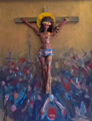 The crucifixion of black trans Jesus