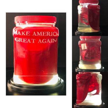 MAGA hat in Mexican piss