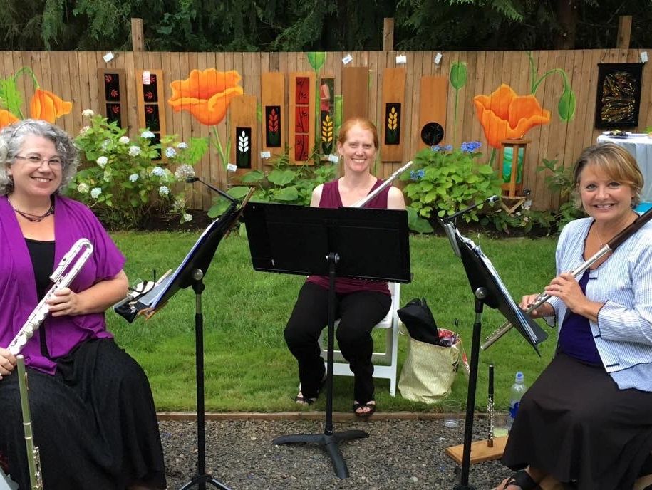 Lisa Hirayama & Leah Weitzsacker join me on flute music for the Art in Bloom art show opening. 