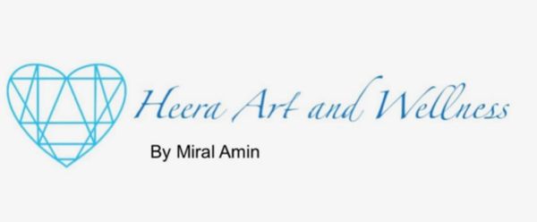 Logo for Heera Art and Wellness by Miral Amin.