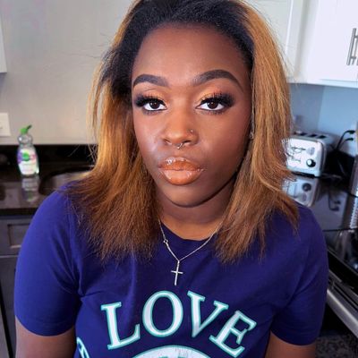 Woman with soft glam makeup 