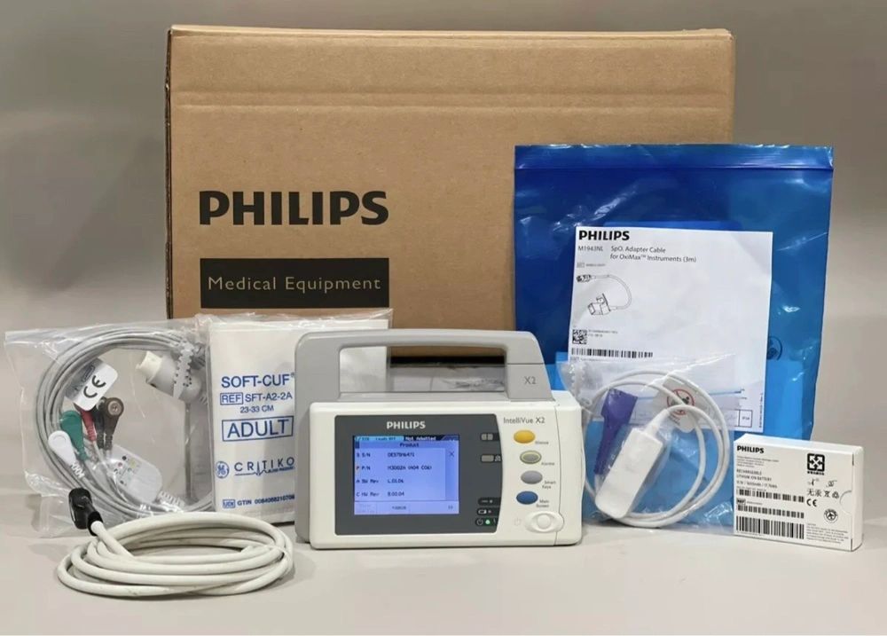 PHILIPS INTELLIVUE X2 M3002A PORTABLE MONITOR WITH ACCESSORIES