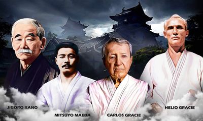 An image of the Masters of Jiu Jitsu.
We stand on the shoulders of giants.