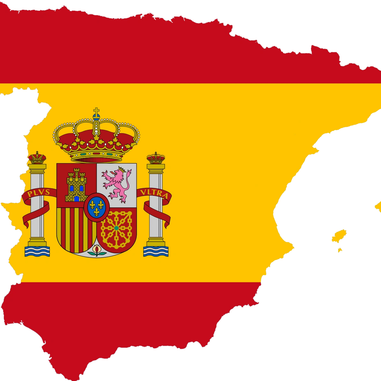 Spain flag map
