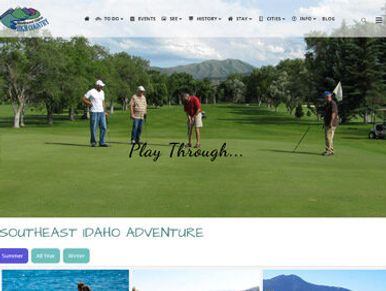 Golfing on a beautiful Southeast Idaho golf course.