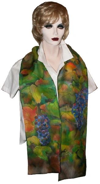 kaweeta grape silk scarf