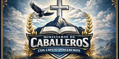 Logotipo del Ministerio de Caballeros con símbolo cristiano.