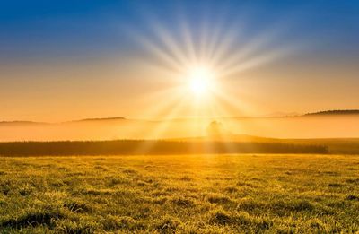 Evening view with Sundry and blue sky