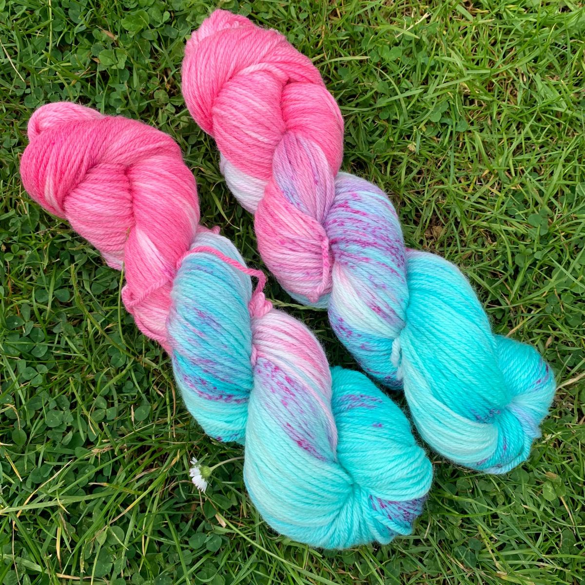 DK - Hand Dyed Yarn - Unicorn Vibes With A Sprinkle On Top - 80% SW Merino  Wool