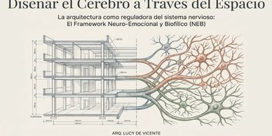 Diagram linking brain structure to architectural design and nervous system.