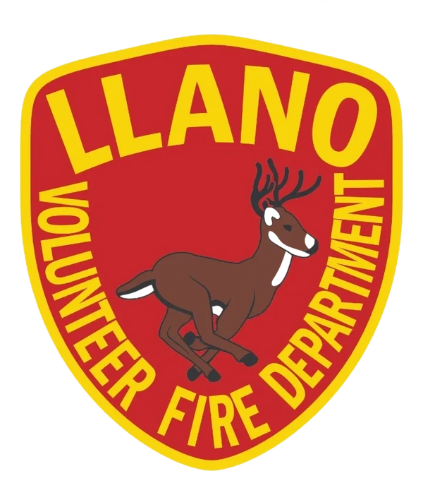Emblem of Llano Volunteer Fire Department. 