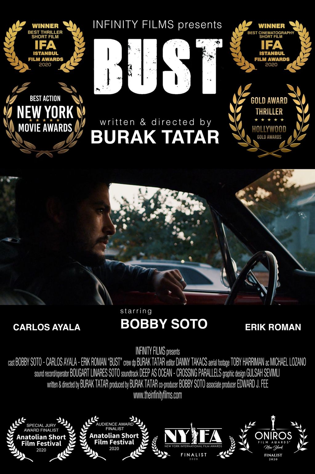 INFINITY FILMS presents BUST written & directed by Burak Tatar.