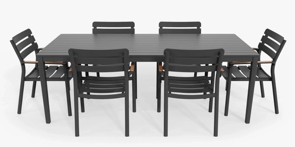 Aluminum dining set with table & chairs