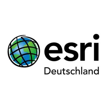 Esri Deutschland logo featuring a globe and text.