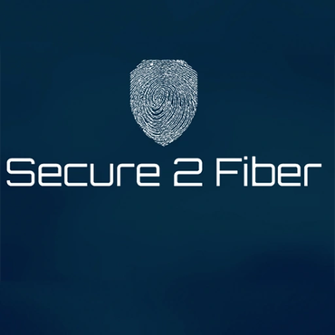 Logo with a fingerprint and the text 'Secure 2 Fiber' on a dark background.