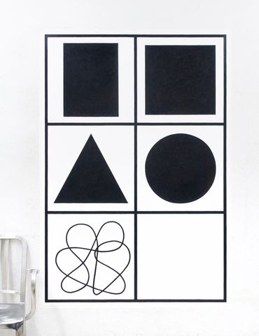 BLACK & WHITE 46”x69” colored pencil on paper