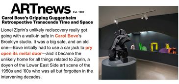 ART NEWS 
Carol Bove’s Gripping Guggenheim Retrospective Transcends Time and Space
Lionel Ziprin