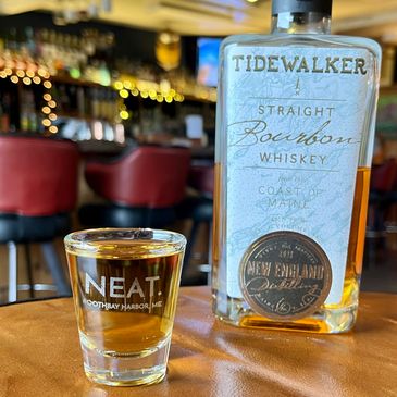 Tidewalker Bourbon poured into a NEAT Bar shot glass