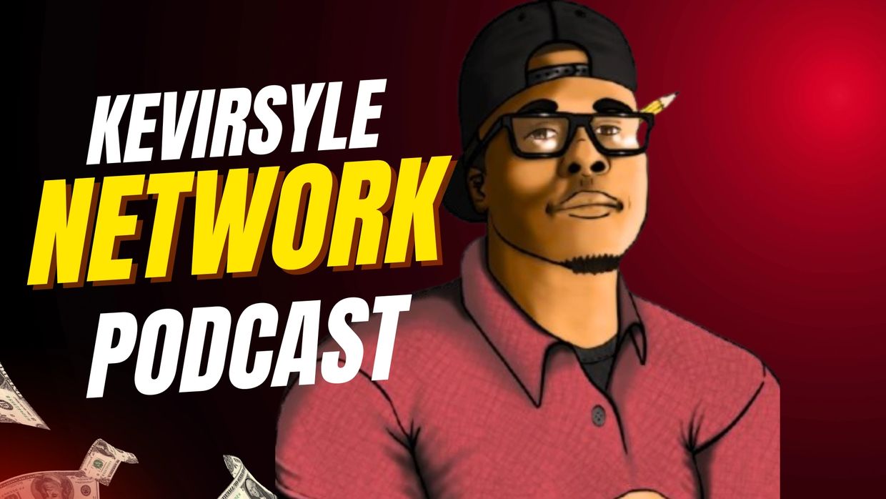 Illustration of a man promoting the Kevirsyle Network Podcast.