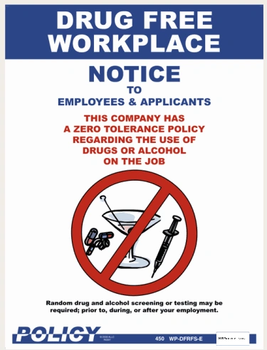 Drug Free Workplace Poster