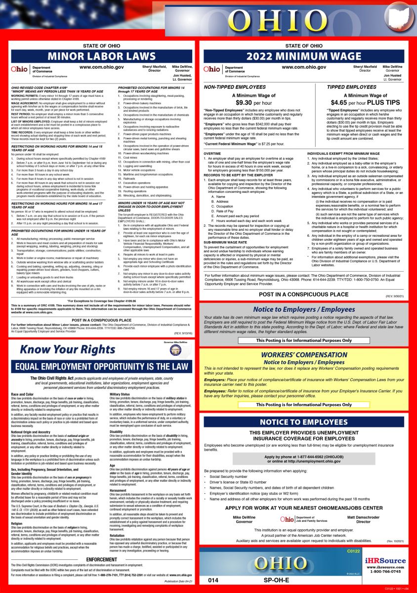 Ohio State Labor Law Poster