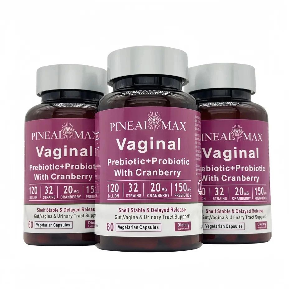 Three bottles of Pineal Max Probiotics.
