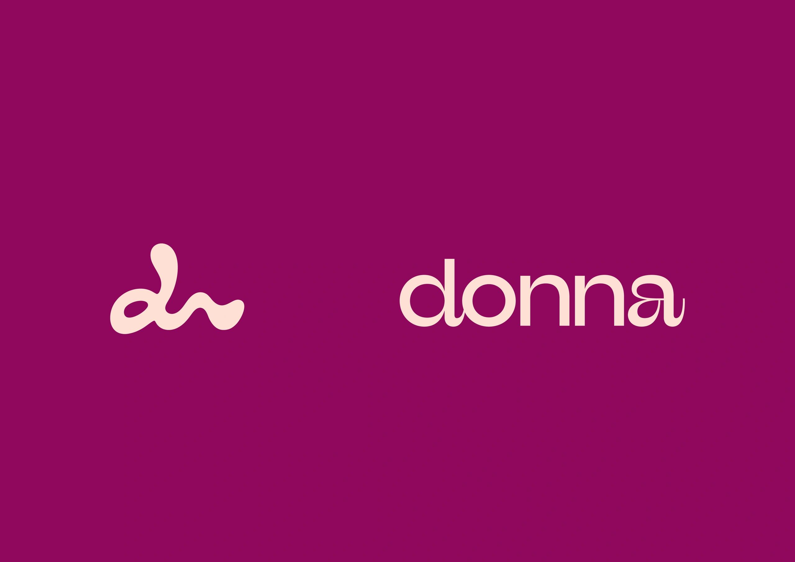 Logo and text 'donna' on a purple background.