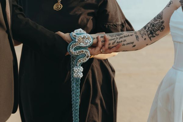 Handfasting ceremony - beautiful beaded handfasting cord by Solar Crone