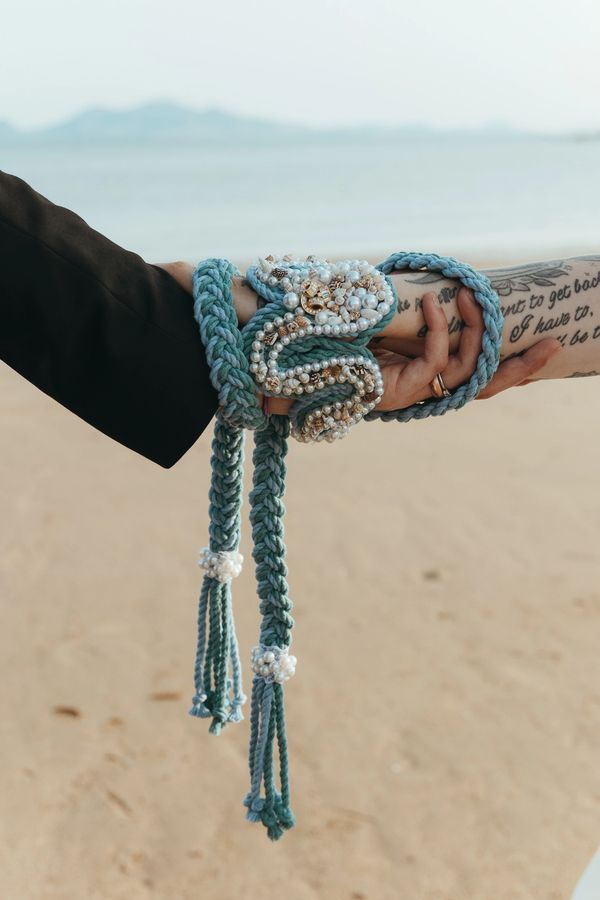 Handfasting ceremony - beautiful beaded handfasting cord by Solar Crone