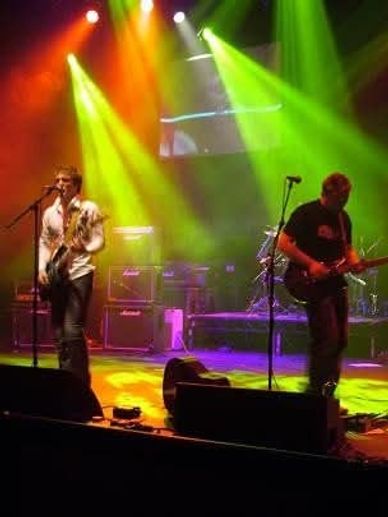 Musician Kev Garner playing at The Shepherd's Bush Empire