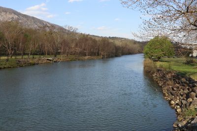 View of the river from the Flowering Bridge in Lake NC