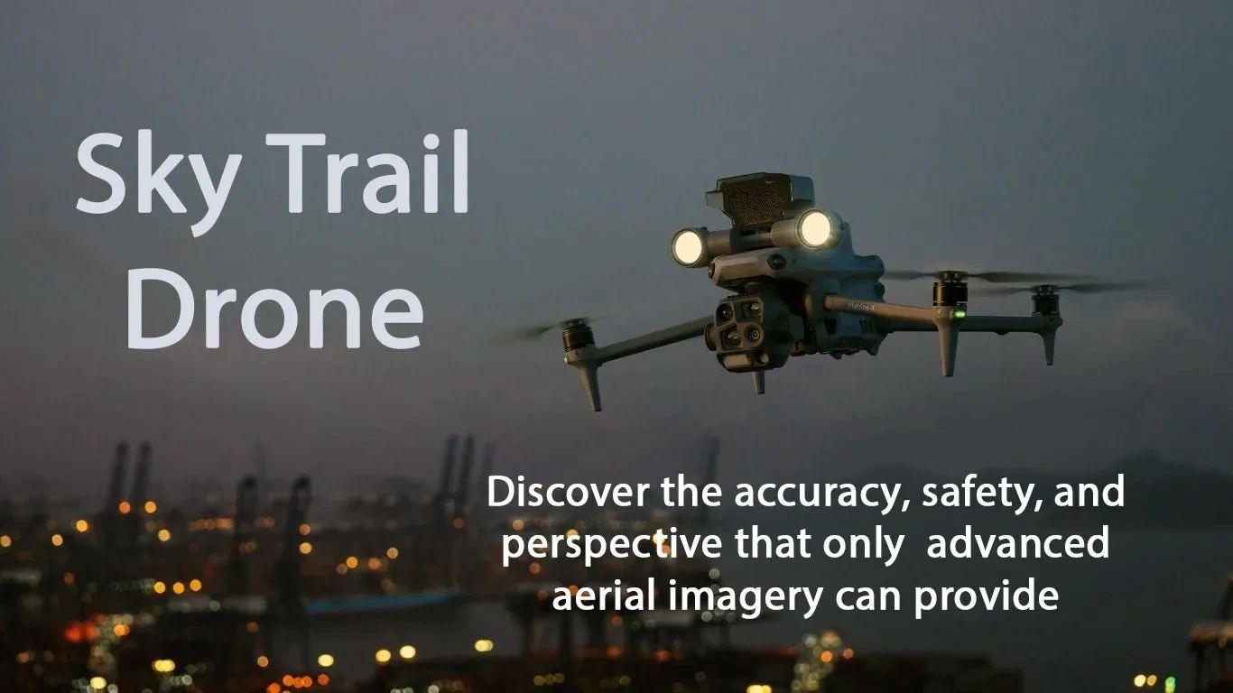 Drone surveying industrial plant