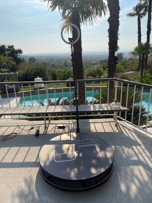 360 Photo Booth rental for a birthday pool party in West Covina Hills, California