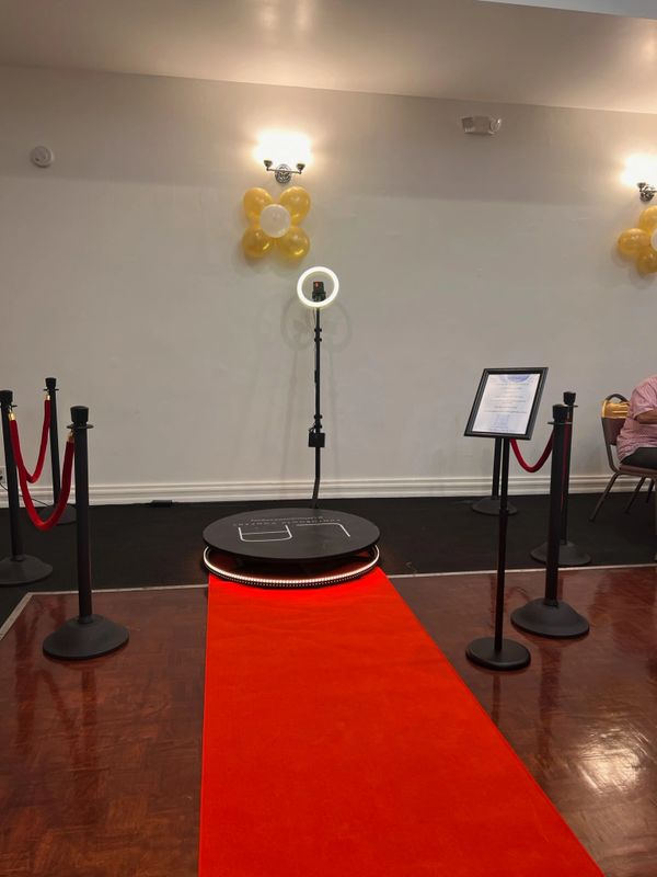 360 Photo Booth rental Red Carpet Package for a birthday party in Glendale, California