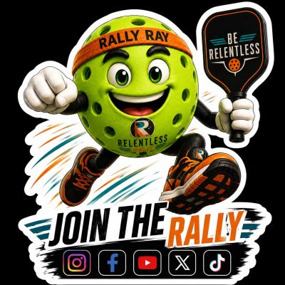 Mascot Rally Ray promotes pickleball with a rally message.