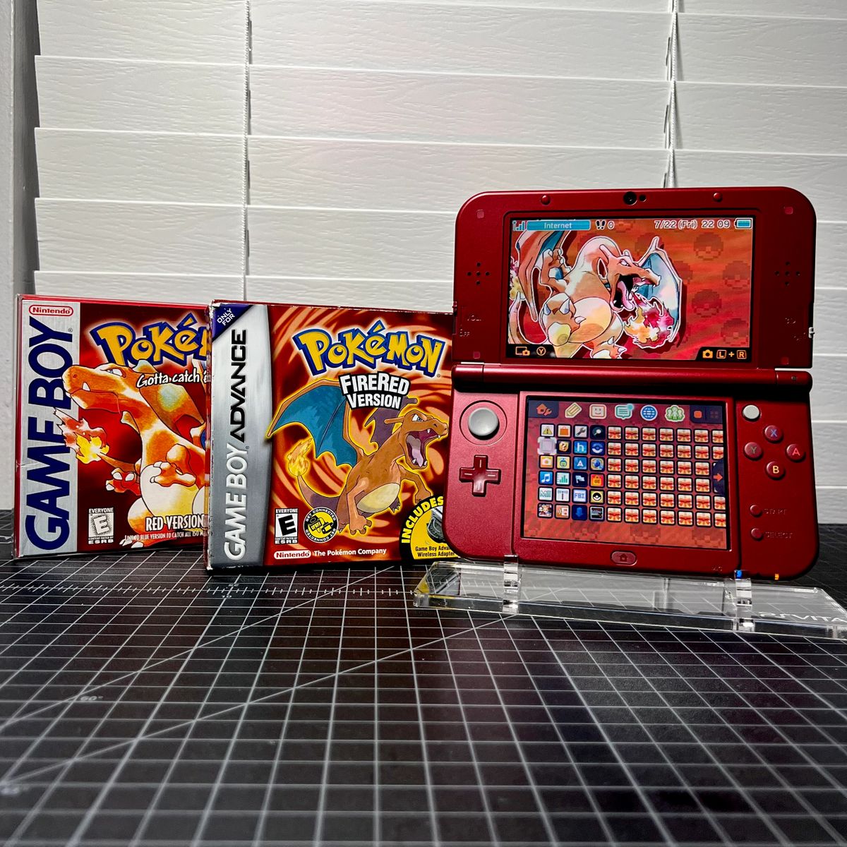 Nintendo 3DS LL “Metallic Red” (Modded)