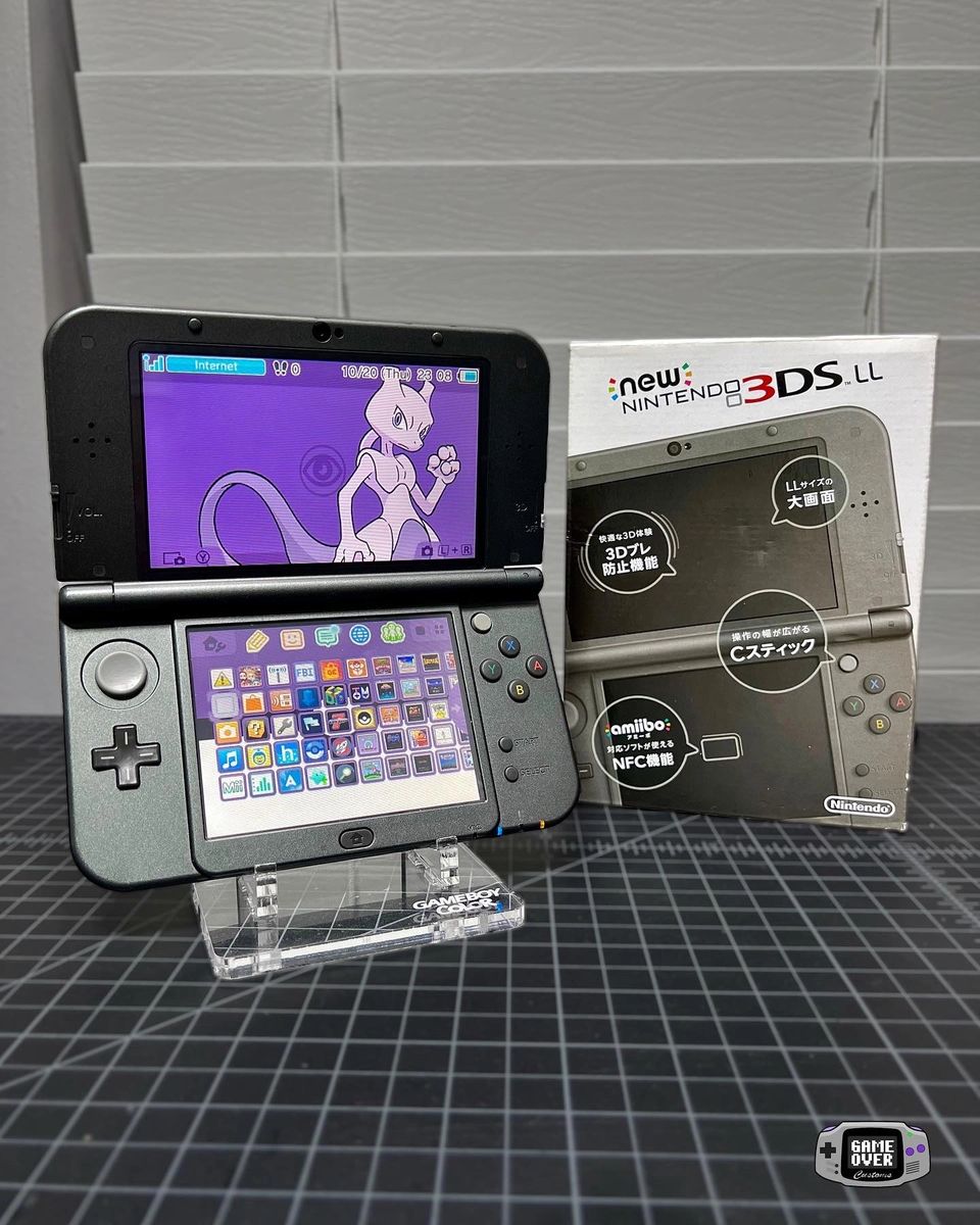 Nintendo 3DS LL “Metallic Black” (Modded)