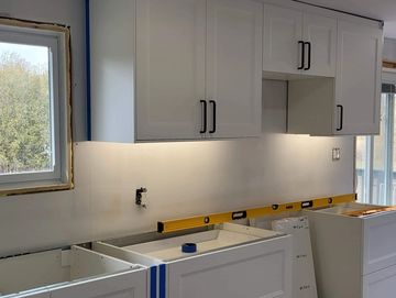 Undermount lighting done in kitchen renovation