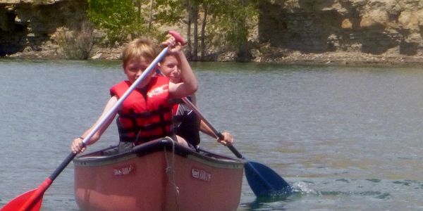 Canoeing Scouts in action Camping