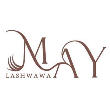 Elegant logo design for Lashwawa May featuring stylized letters.