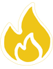 Icon of a yellow flame.