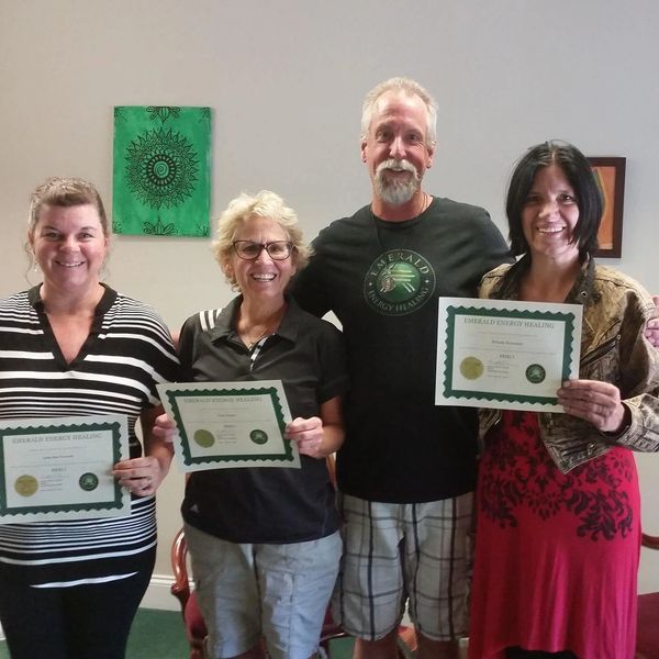 Reiki Students after earning their Certificates!
