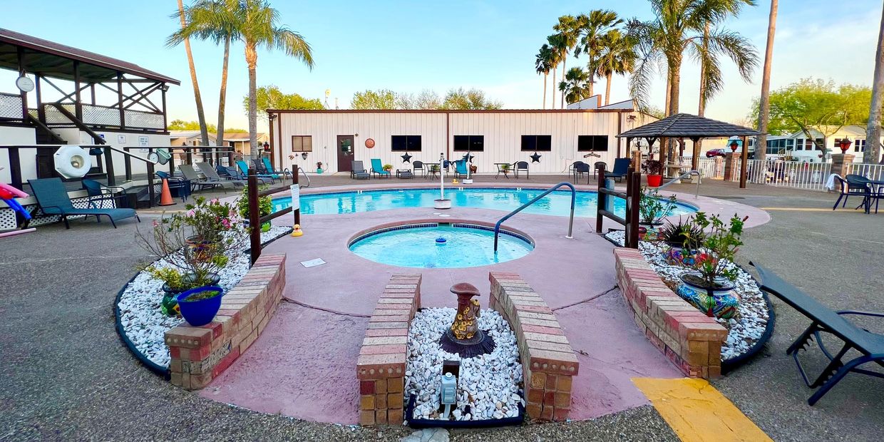 Spa & Heated Pool at Winter Ranch RV Resort