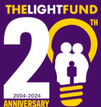 Logo celebrating Light Fund's 20th anniversary.