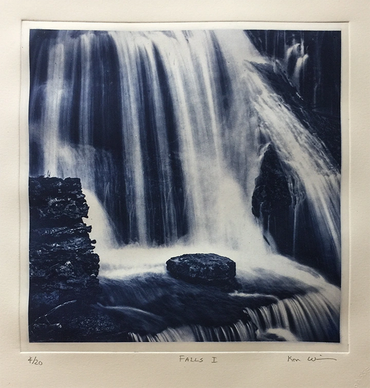 waterfall tennessee photogravure nature water falls passerina press etching