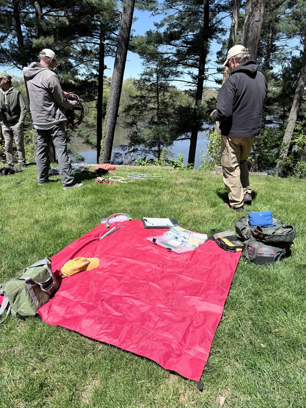 Not all staging areas for measuring and sampling are this nice and easy.