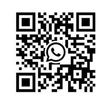 QR code with WhatsApp logo in the center.